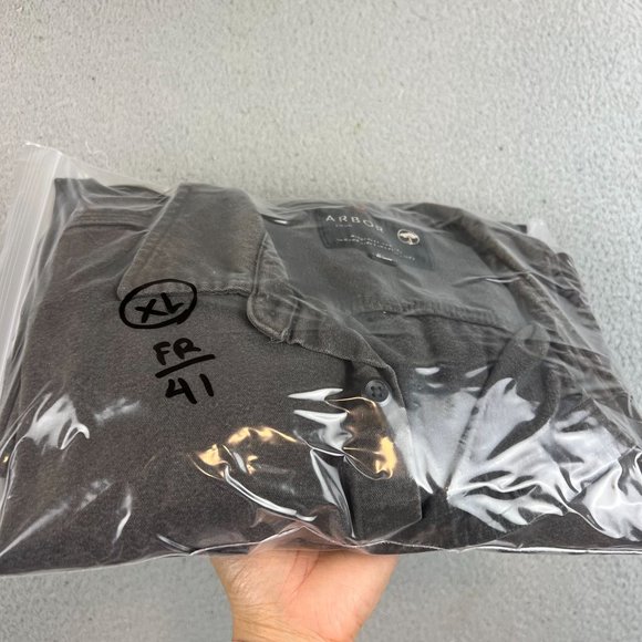 Arbor Shirt Mens XL Gray Button Up Twill Work Shacket Outdoor Workwear - Picture 9 of 9